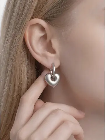 Серьги конго с подвесками звездочка и сердечко