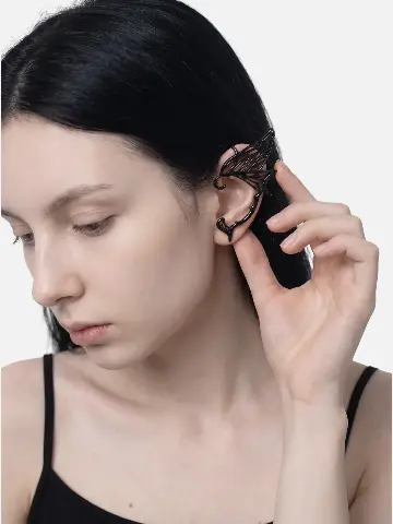 Серьги-каффы с проколом эльфийские ушки - 2 шт.